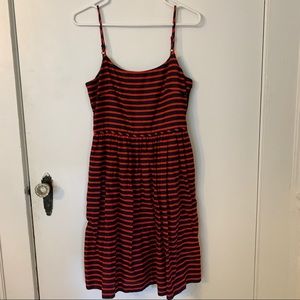 J Crew Sundress Navy and Red